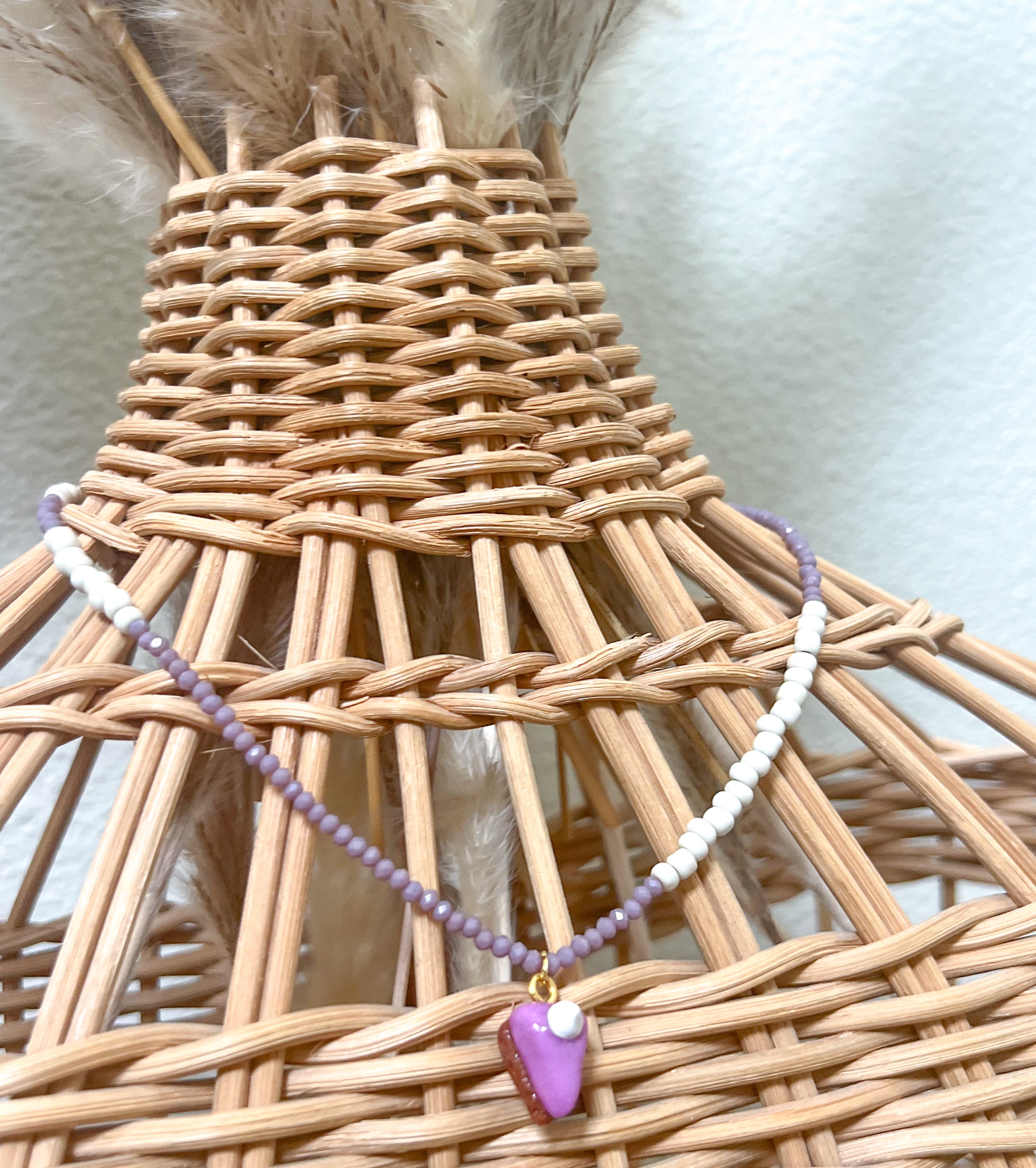 Ube Cheesecake Necklace - The Ugly Cactus 
