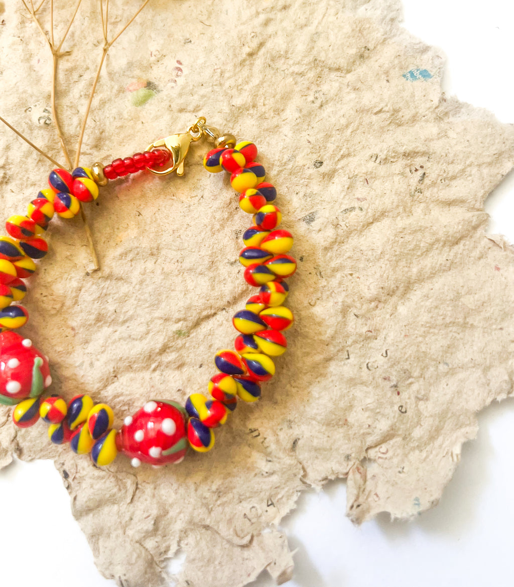Strawberry Trio Color Bracelet - The Ugly Cactus 