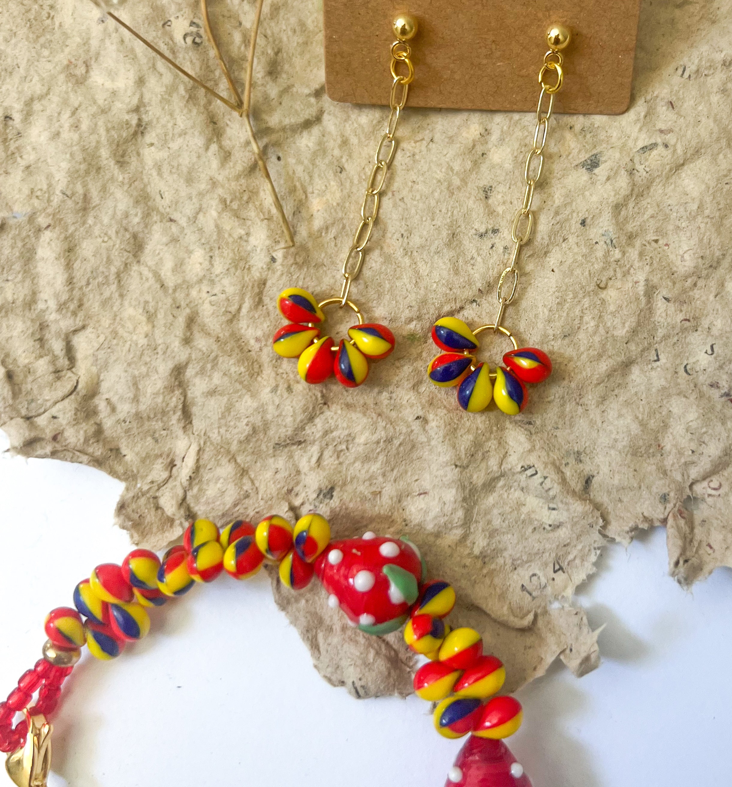 Strawberry Trio Color Bracelet - The Ugly Cactus 