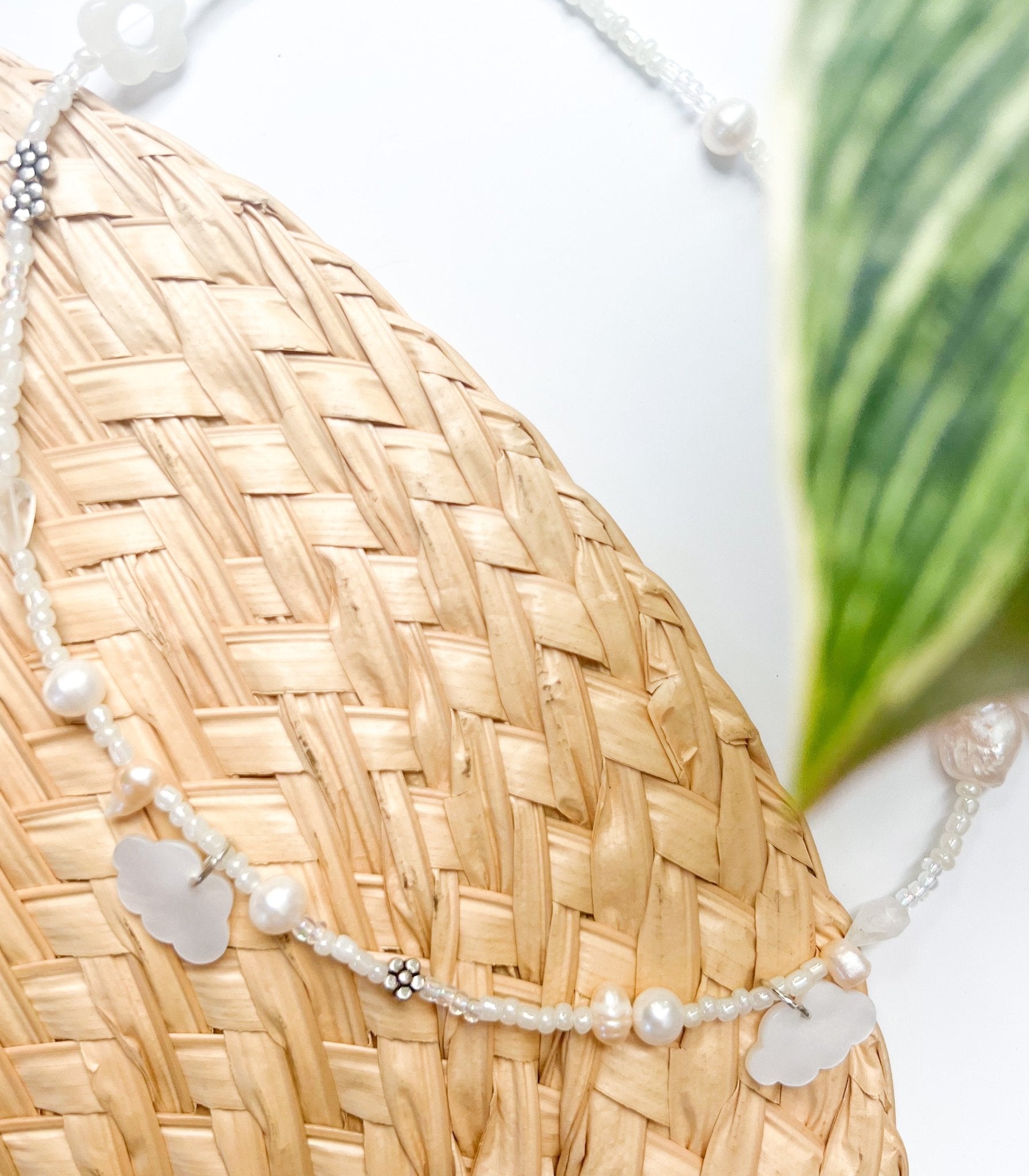 Cloudy & Pearls Necklace  | Clouds Pendants - The Ugly Cactus 