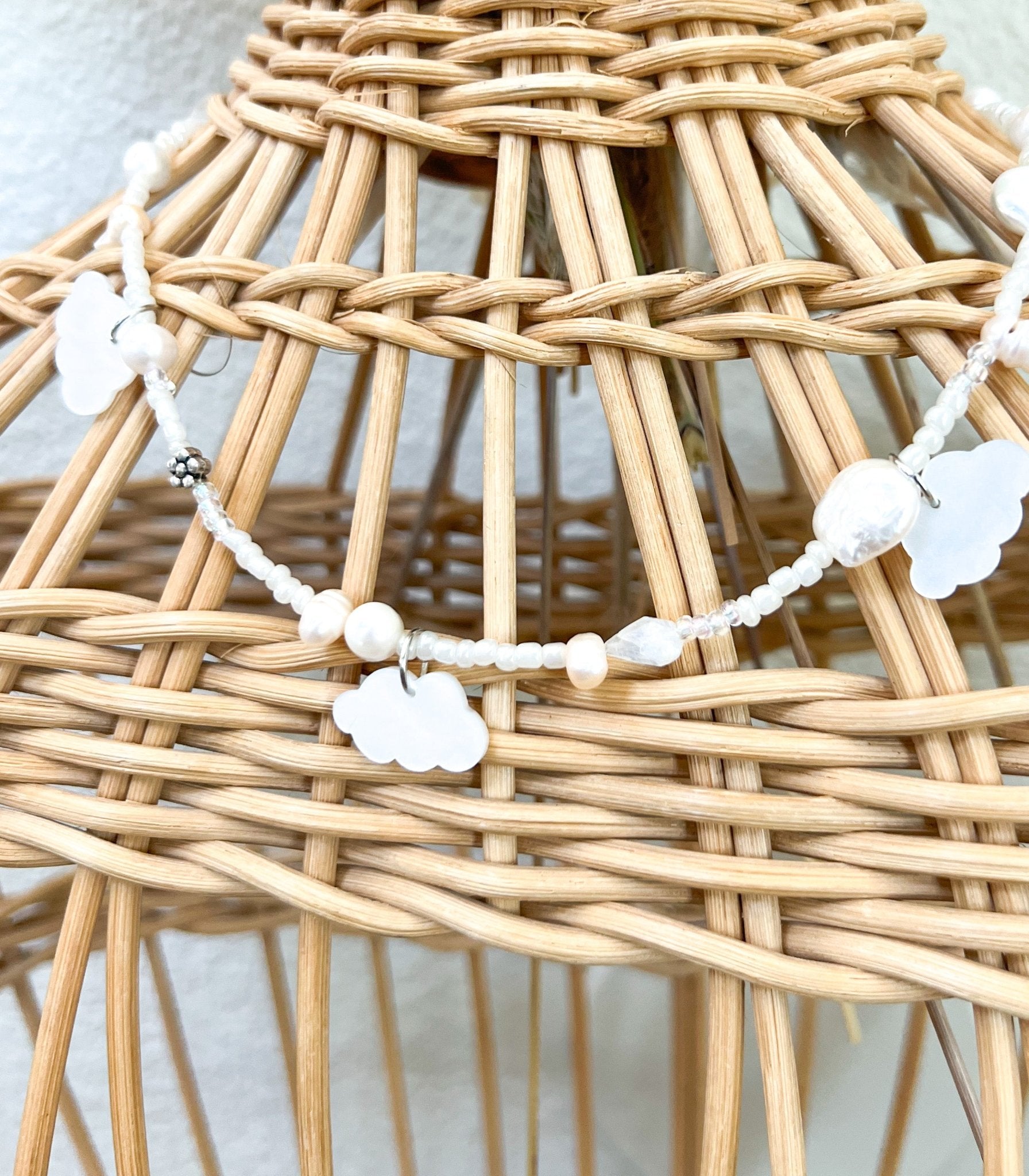 Cloudy & Pearls Necklace  | Clouds Pendants - The Ugly Cactus 