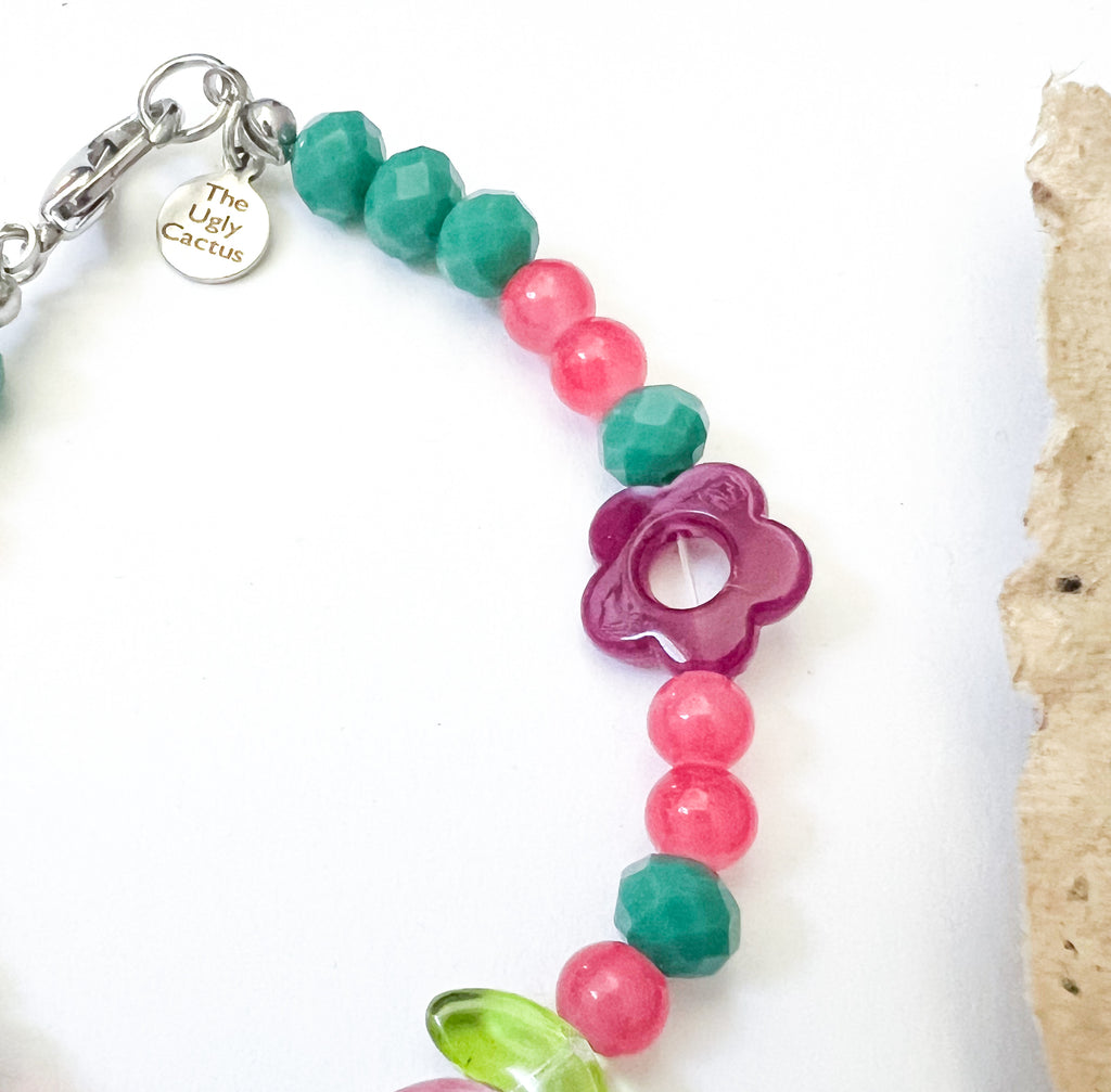 Teal, Pink and Tulip - The Ugly Cactus 