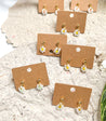 daisies Flower Beads Minimalist Golden Earrings - The Ugly Cactus 
