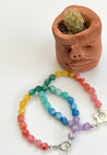 Rainbow Quartz Beaded Bracelet| Rainbow Arm Candy | Pride Bracelet - The Ugly Cactus 
