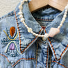 Pearls, Smiles & Tulips | Mixed Media Boho Indie Eclectic Necklace - The Ugly Cactus 