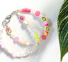 Happy Face & Smiles Multi strand Beaded Bracelet | Multi layer Mixed Media Boho Indie Eclectic Bracelet - The Ugly Cactus 