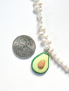 Avocados & Pearls Necklace  | Mixed Media Boho Indie Necklace | Avocado Necklace - The Ugly Cactus 