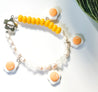 Sunny Side Up Egg Charms Beaded Bracelet | Mixed Media Boho Indie Eclectic Bracelet - The Ugly Cactus 