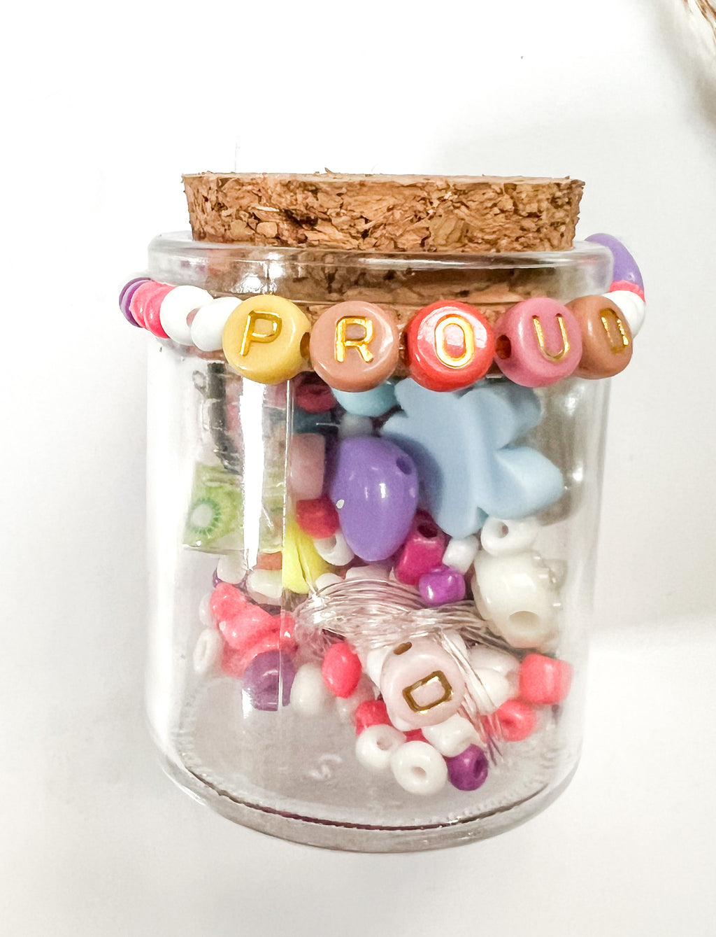 DIY Bracelet Kit | Multi-Colored Affirmation Bracelet | Personalized Beaded Bracelet | Letter Bracelet - The Ugly Cactus 