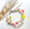 Pearls & Smiles Multi strand Beaded Bracelet | Multi layer Mixed Media Boho Indie Eclectic Bracelet - The Ugly Cactus 