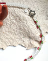 Cherries Red Necklace  | Mixed Media Boho Indie Necklace | Cherry Seed Beads Necklace | Fruity Necklace - The Ugly Cactus 