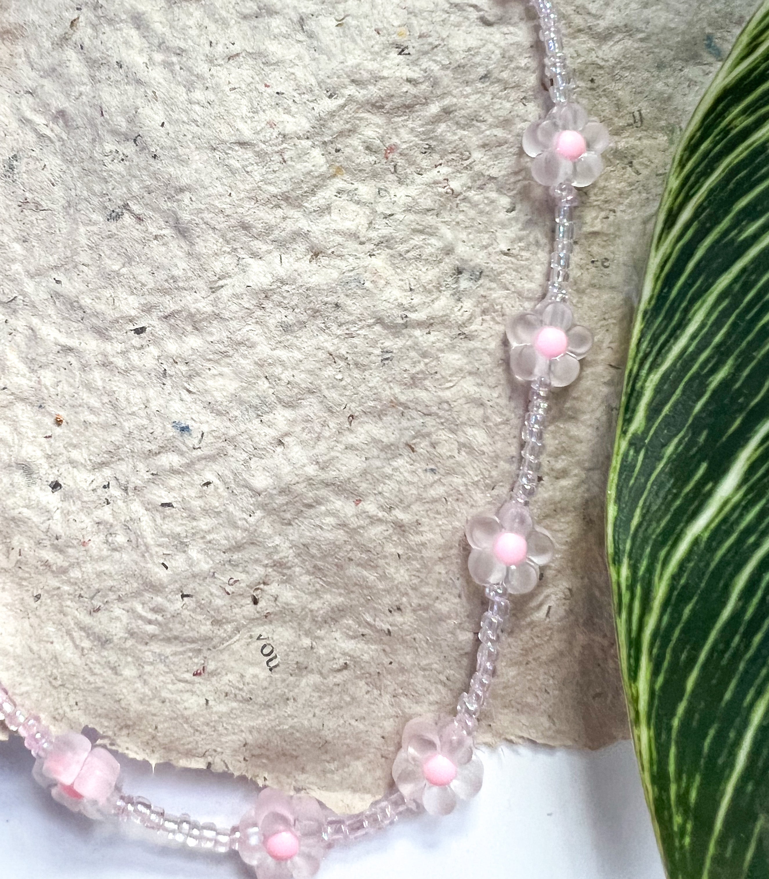 Flower Frost Necklace | Mixed Media Necklace | Indie Floral Necklace - The Ugly Cactus 