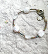Dainty Pearls Beaded Bracelet | Mixed Media Boho Bracelet | Stackable Pearls - The Ugly Cactus 