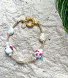 Dainty Pearls Beaded Bracelet | Mixed Media Boho Bracelet | Stackable Pearls - The Ugly Cactus 