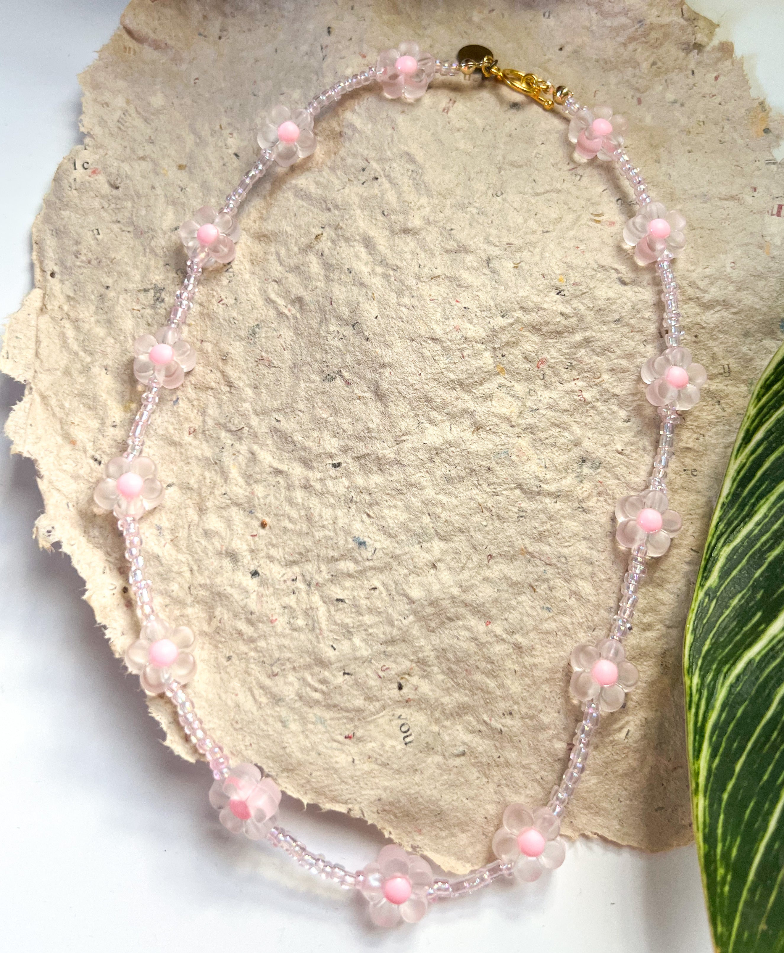 Flower Frost Necklace | Mixed Media Necklace | Indie Floral Necklace - The Ugly Cactus 
