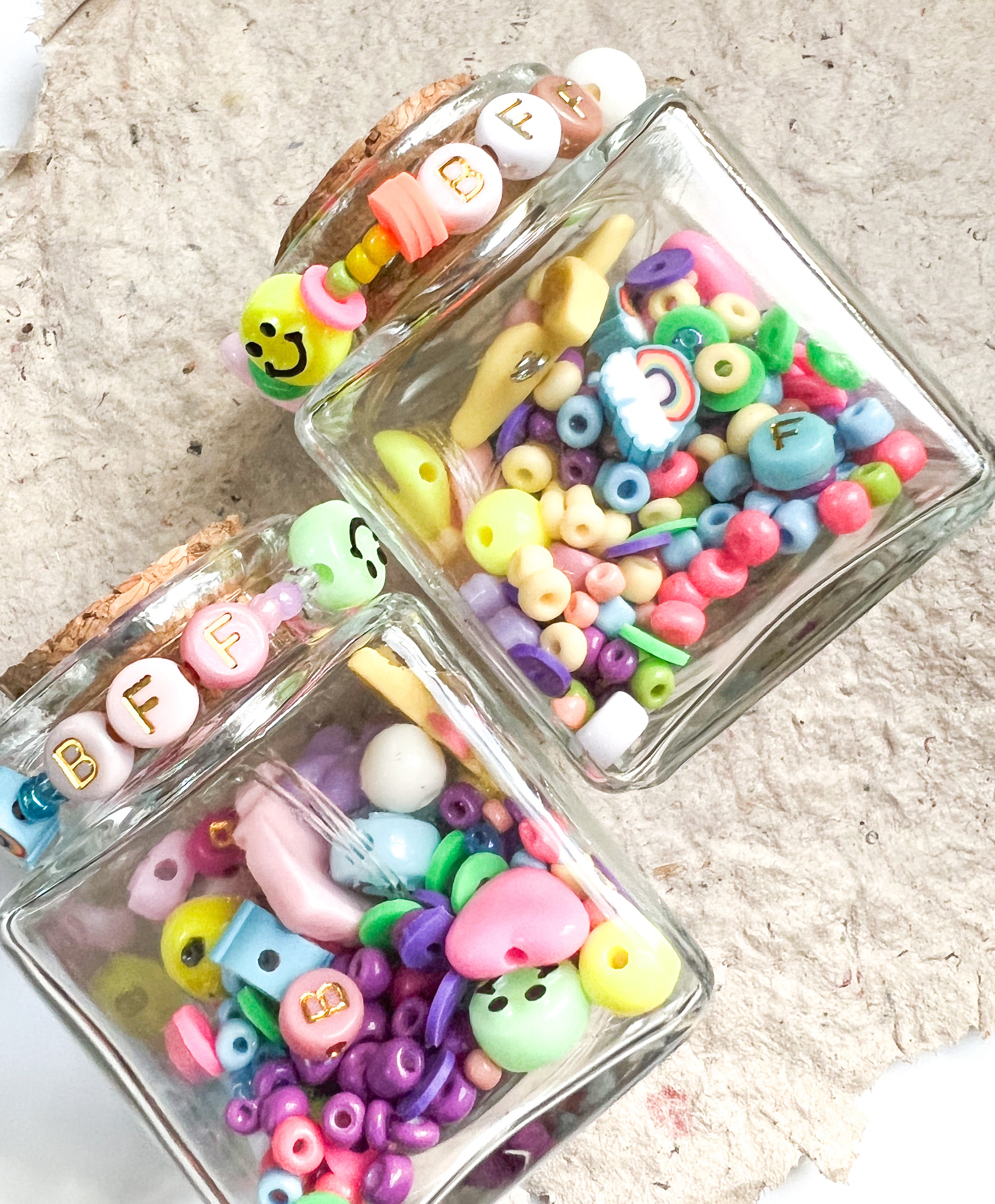 DIY Bracelet Kit | Multi-Colored Affirmation Bracelet | Personalized Beaded Bracelet | Letter Bracelet - The Ugly Cactus 